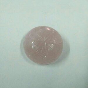 204ct round pink rose-quartz