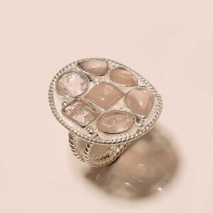 Silver Diamond Designing Ring