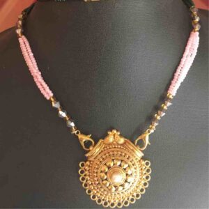 22KT plain gold necklace
