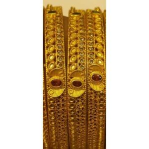 916 Gold Fancy Attractive CZ Stone Bangles