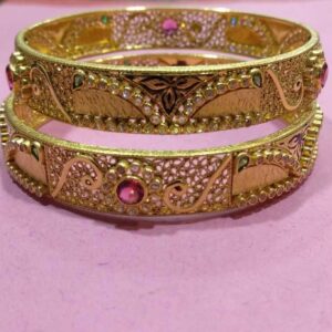 916 Gold Fancy CZ Stone Bangles