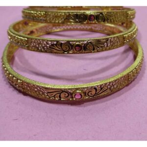 916 Gold Fancy Mina CZ Stone Bangles