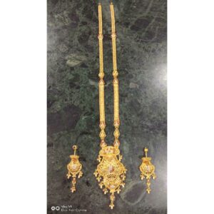 916 Gold Fancy Long Necklace Set
