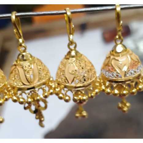 916 Gold Stylish Jhumka - Image 2