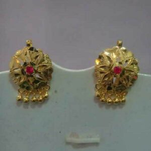 916 Gold Classic Ladies Earrings