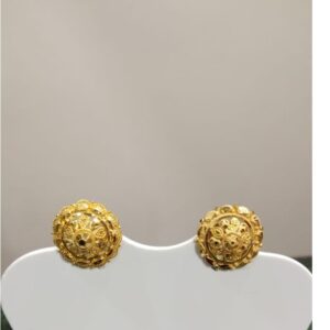 18kt Gold Fancy Ladies Round Buti