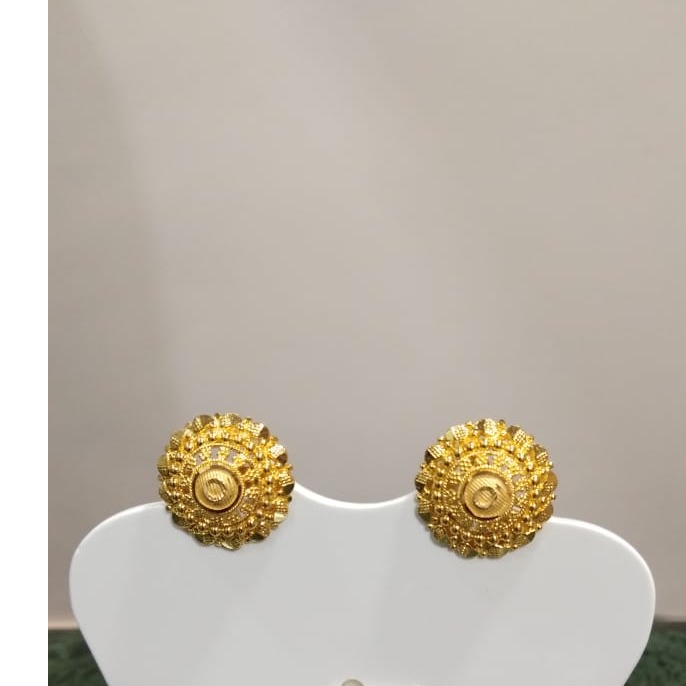 18kt Gold Fancy Ladies Round Buti
