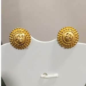 18kt Gold Fancy Ladies Round Buti