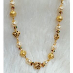 22 KT GOLD MERCURY ANTIQUE MALA