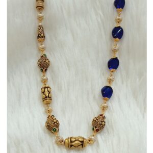 22 KT CYLINDRICAL SHAPE ANTIQUE MALA
