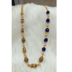 22 KT CYLINDRICAL SHAPE ANTIQUE MALA