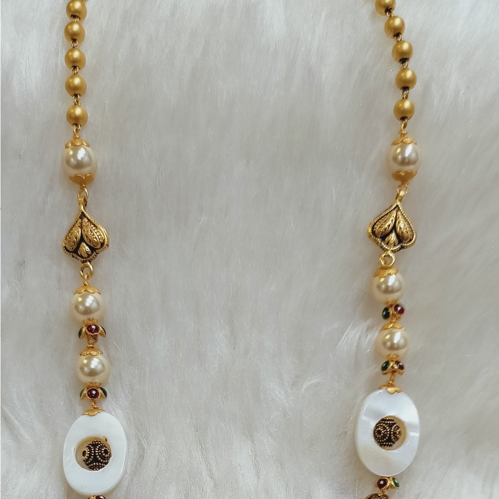 22 KT FANCY CIRCLE SHAPE ANTIQUE MALA - Image 3