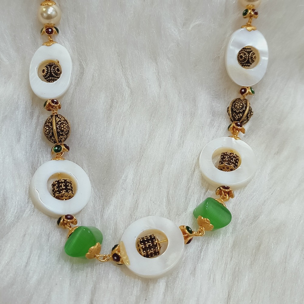 22 KT FANCY CIRCLE SHAPE ANTIQUE MALA - Image 2