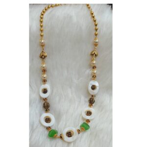 22 KT FANCY CIRCLE SHAPE ANTIQUE MALA