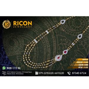 916 Gold Designer 3 Layer Mala MAG4324