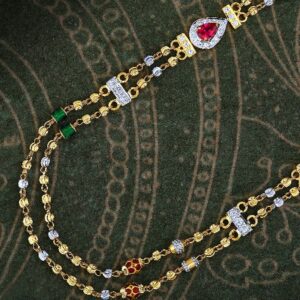 916 gold double layer chain mag4362