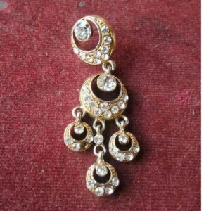 Gold Attractive Stone Earrings