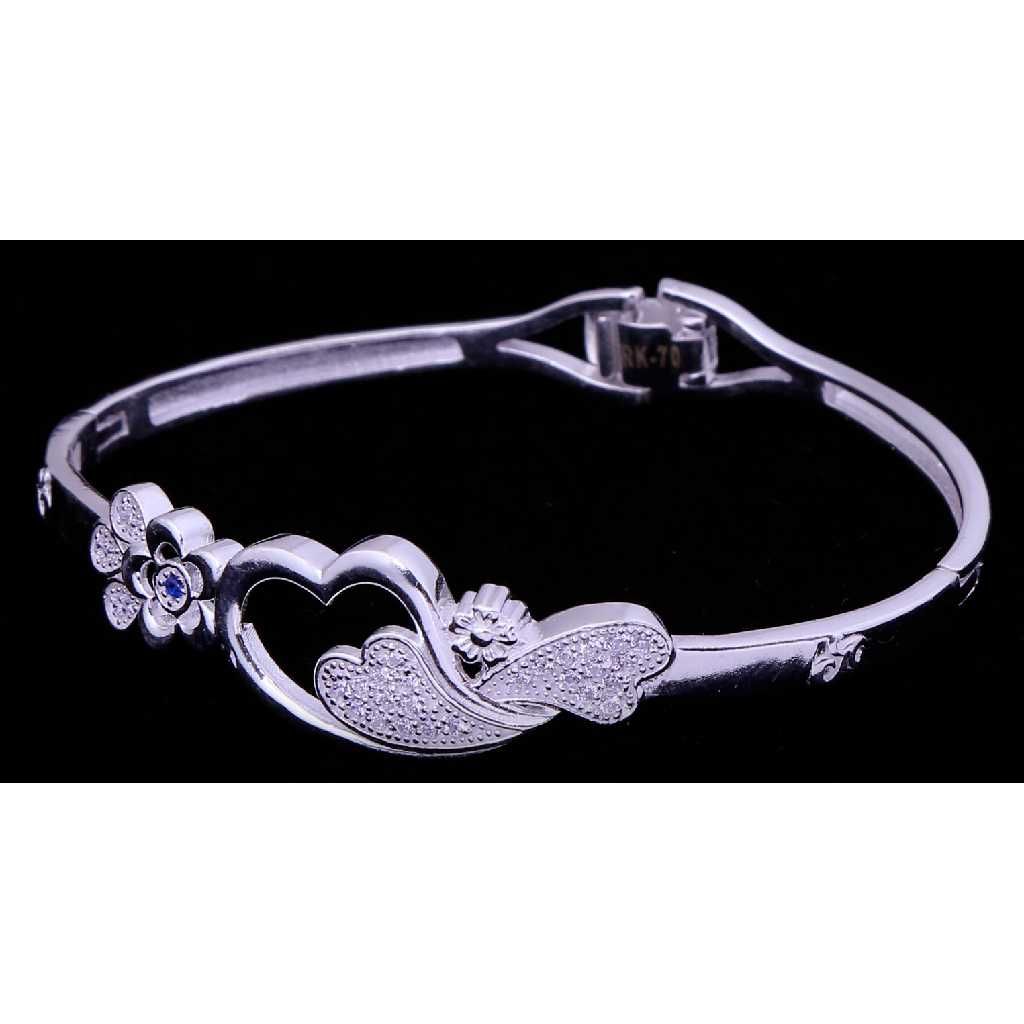 Antique Heart Design Silver Bracelet