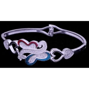 Silver Fancy Heart Design Bracelet
