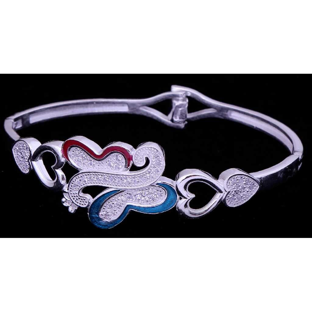 Silver Fancy Heart Design Bracelet