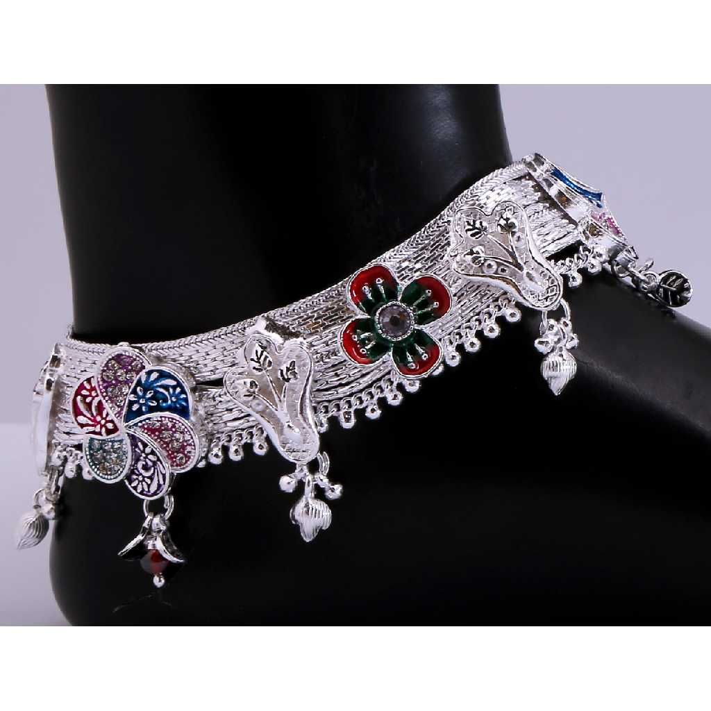Multi Color Silver Fancy Payal - Image 2