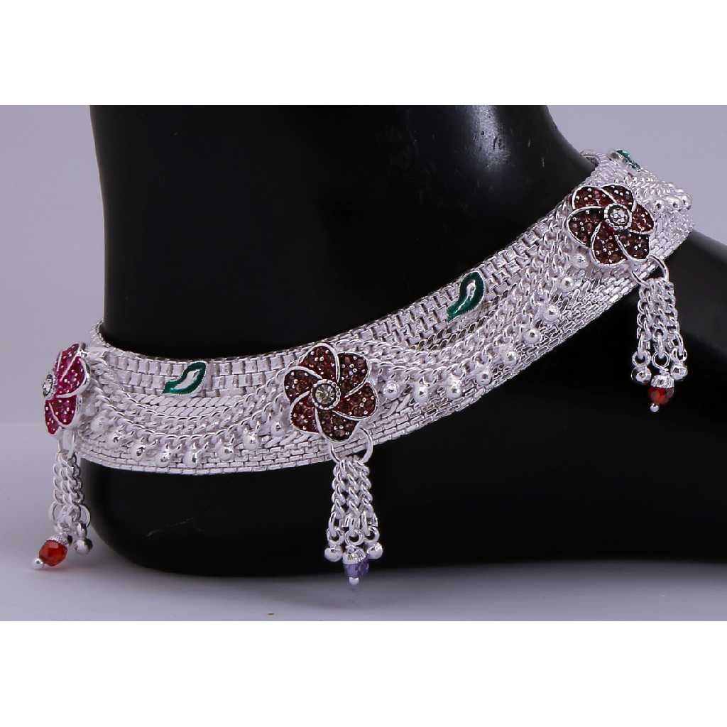 Attractive Silver Bridal Anklet - Image 2