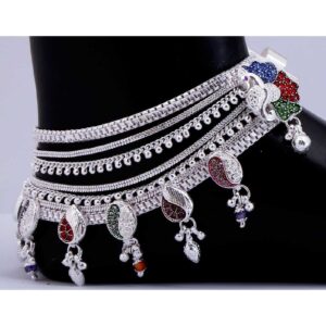 Heavy Silver Bridal Anklet