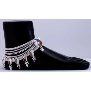 Heavy Silver Bridal Anklet