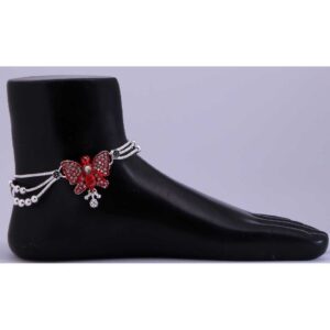 Butterfly Design Silver Payal