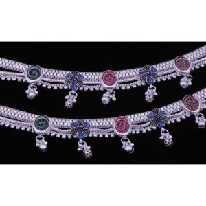 Classic Silver Anklet For Ladies