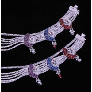 Peacock Style Silver Antique Ladies Payal