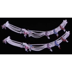 Peacock Style Silver Antique Ladies Payal