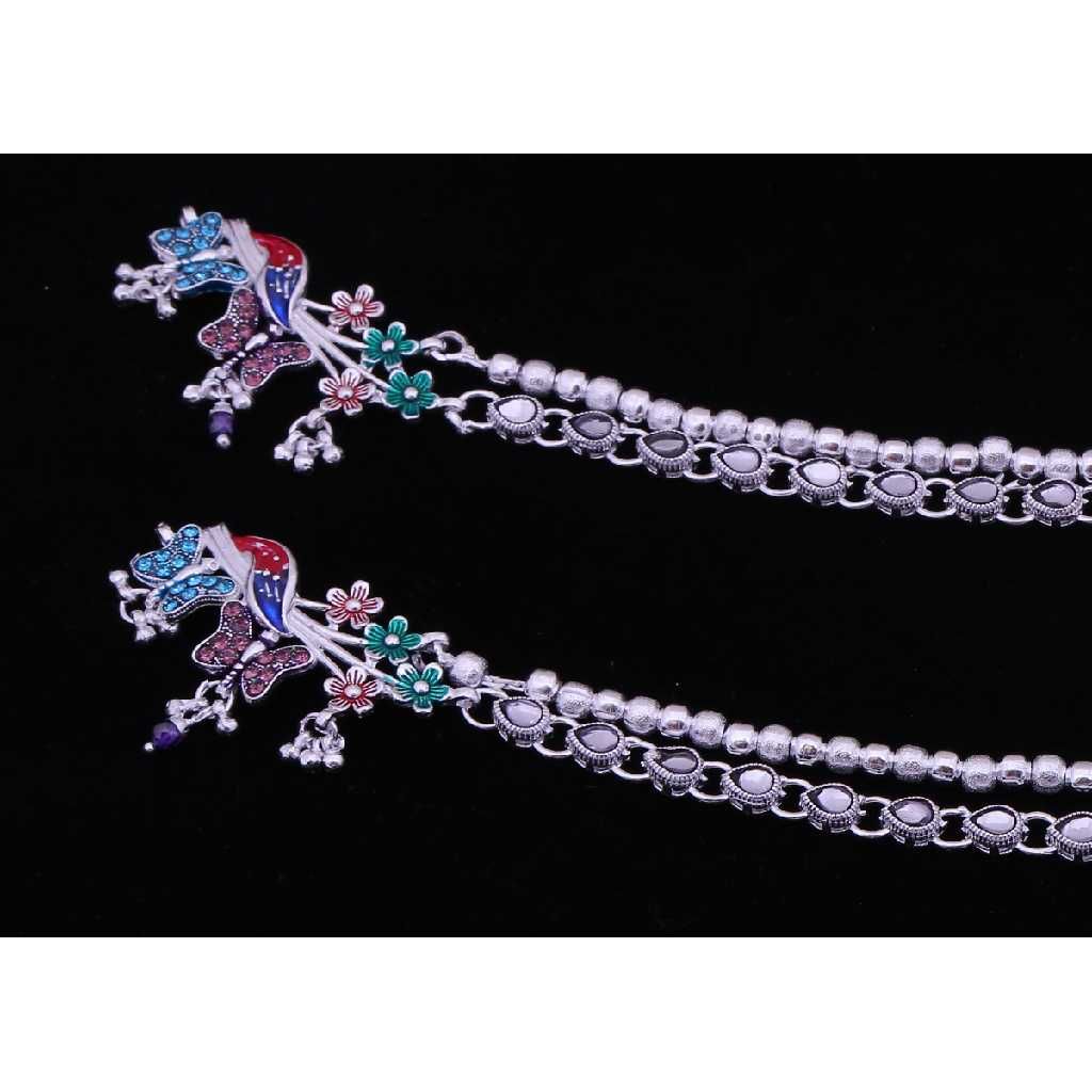 Silver Beads Style Fancy Payal - Image 2