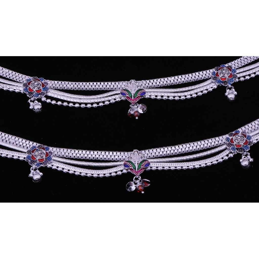 Modern Silver Ladies Payal - Image 2