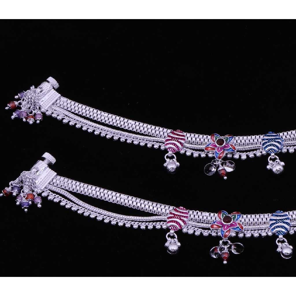 Exclusive Design Of Silver Anklet - Image 2