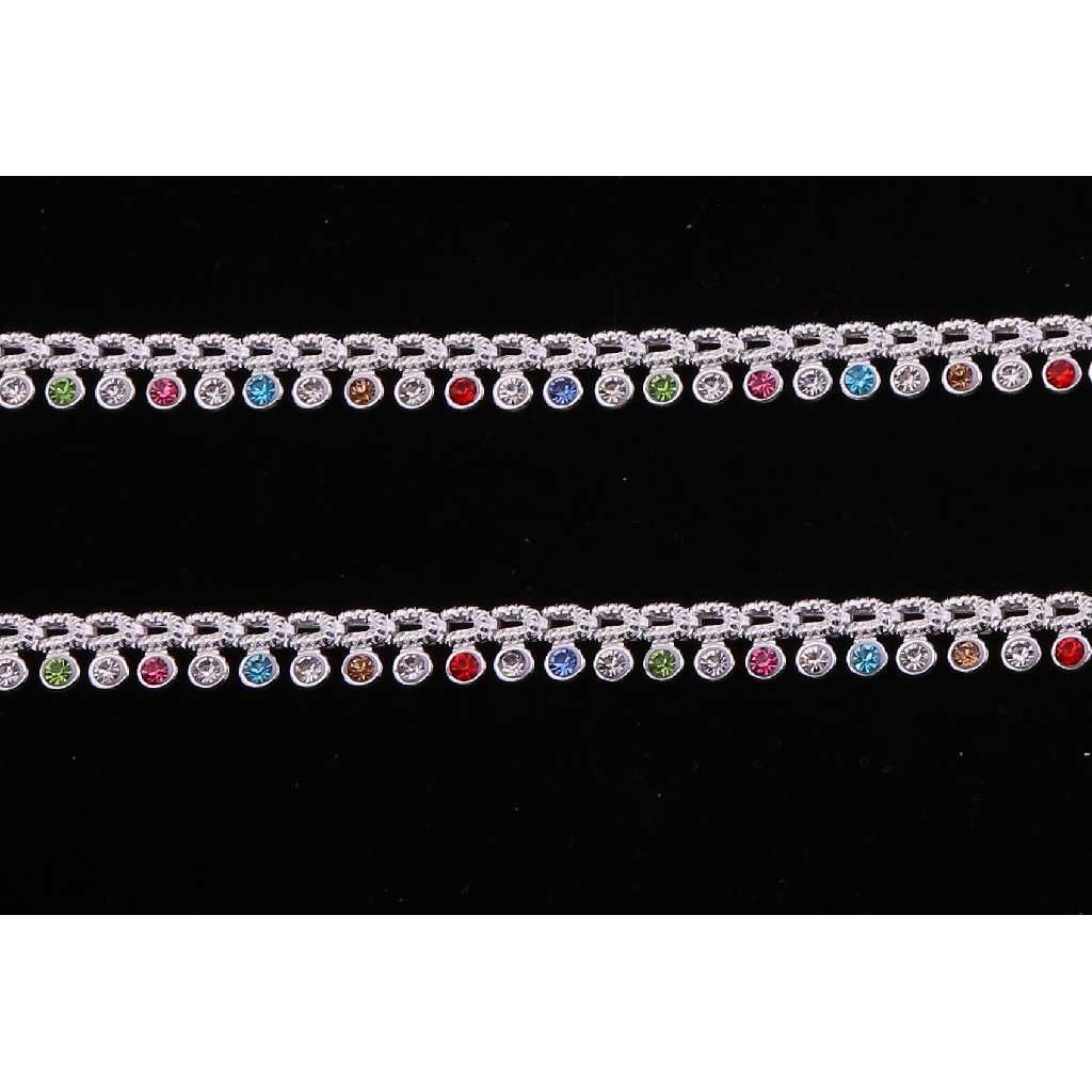 Round Shape Silver Payal For Women - Image 2