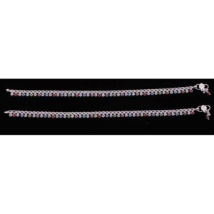 Round Shape Silver Payal For Women