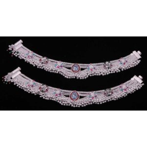 Fancy Silver Designer Payal