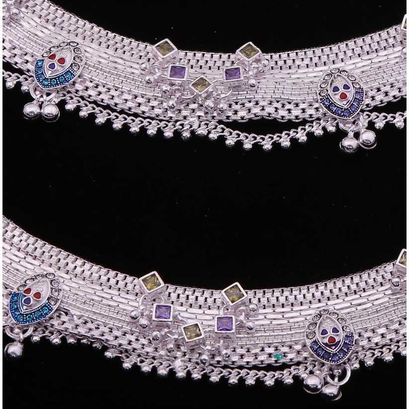 Silver Fancy Traditional Payal - Image 2