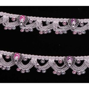 Modern Twist Silver Payal For Ladies