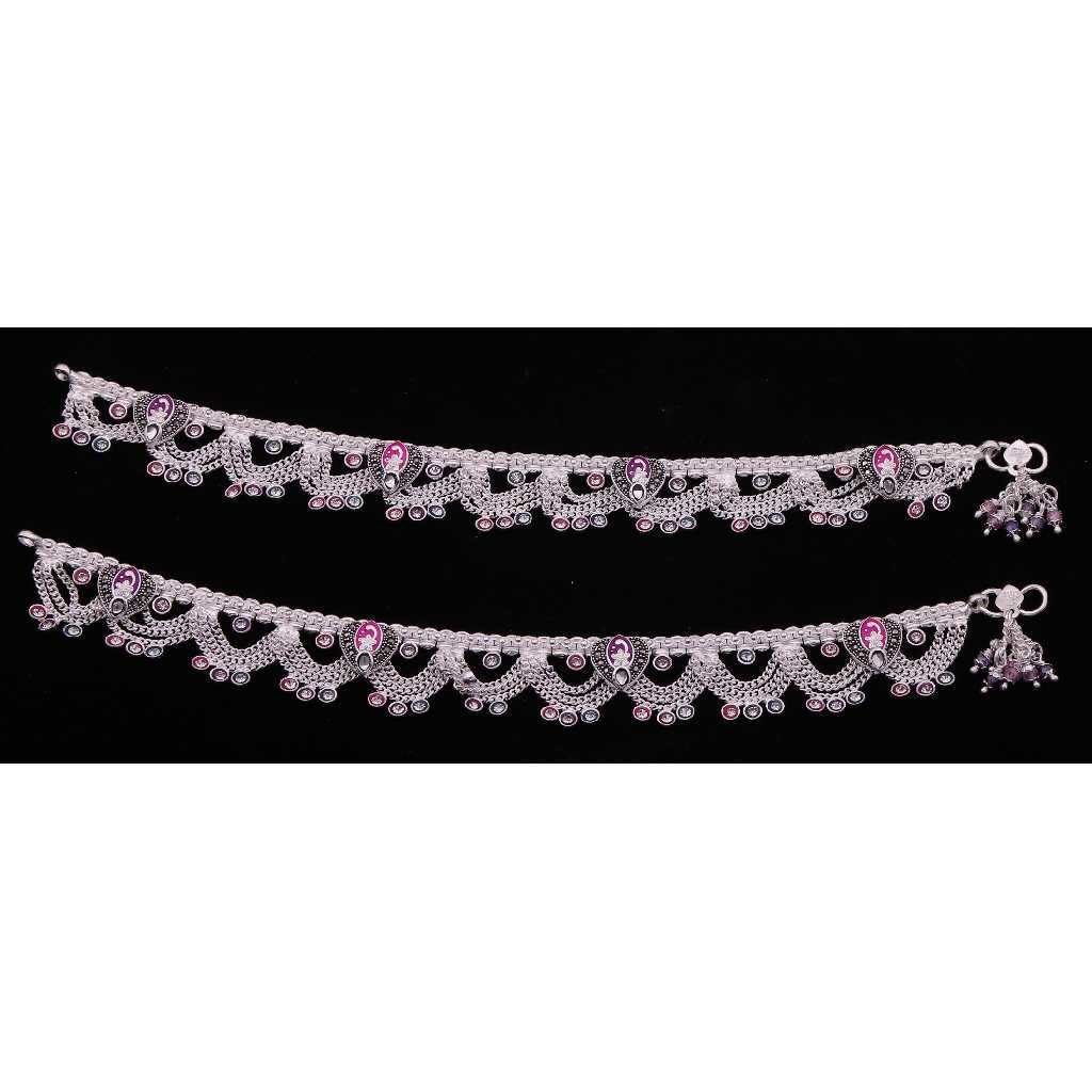 Modern Twist Silver Payal For Ladies