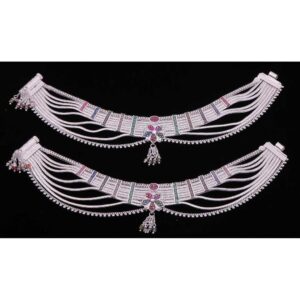 Traditional Indian Design Silver Payal