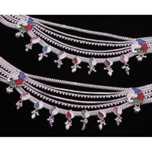 Multi Chain Silver Designer Ladies Payal