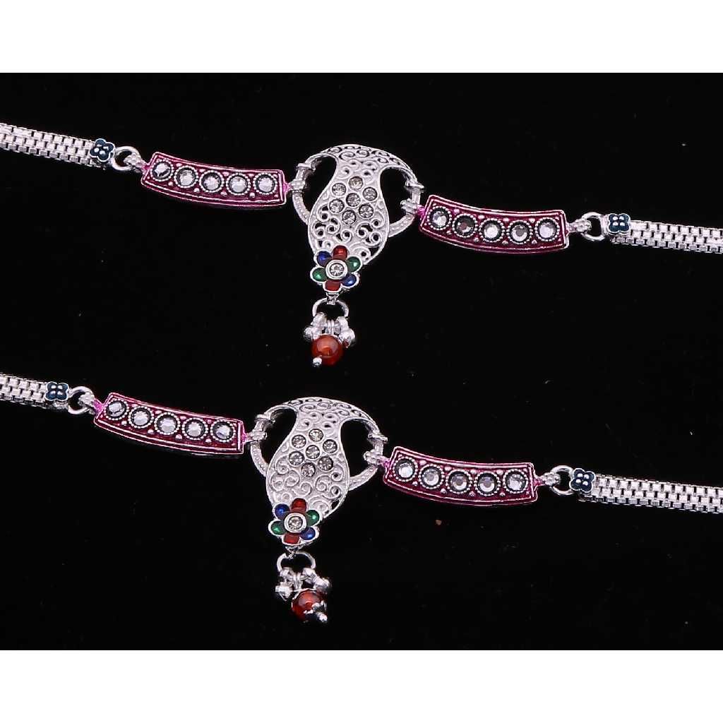 Delicate Silver Trendy Anklet For Ladies - Image 2