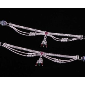 Silver Antique  Payal For Women