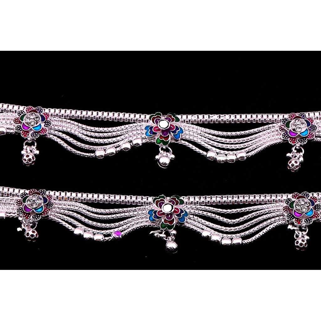 Indian Bridal Silver Anklet - Image 2