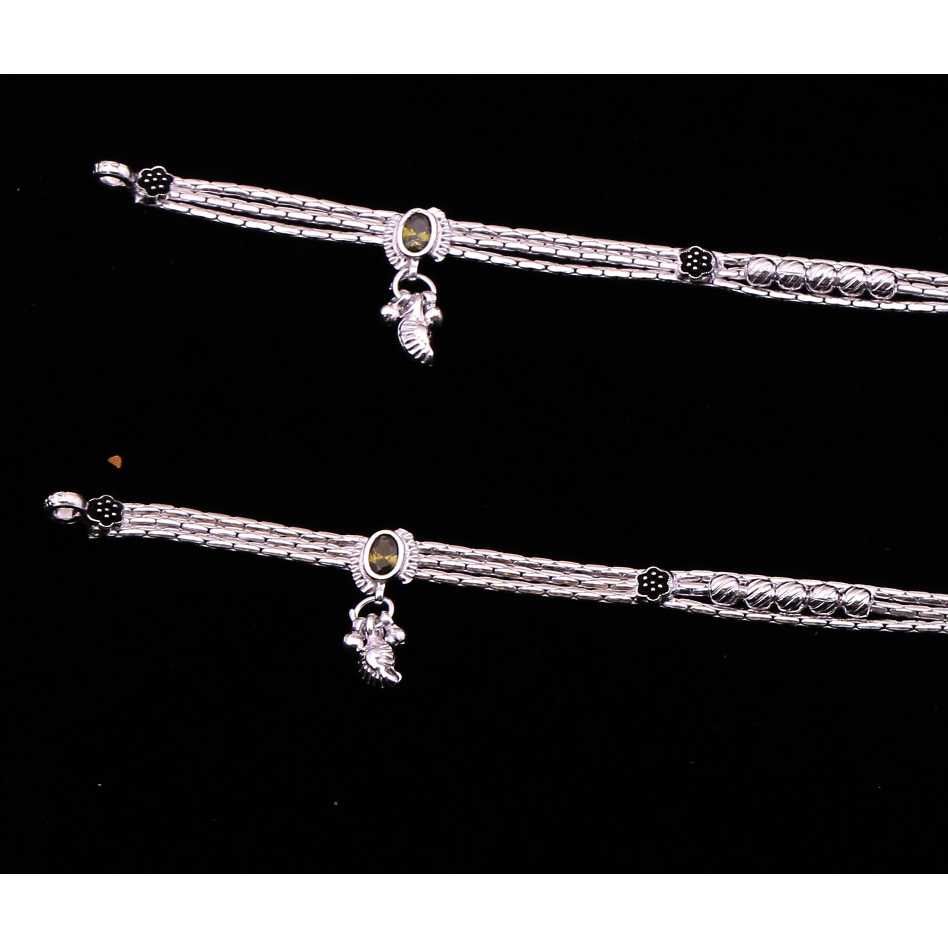 Fancy Exclusive Silver Payal - Image 2