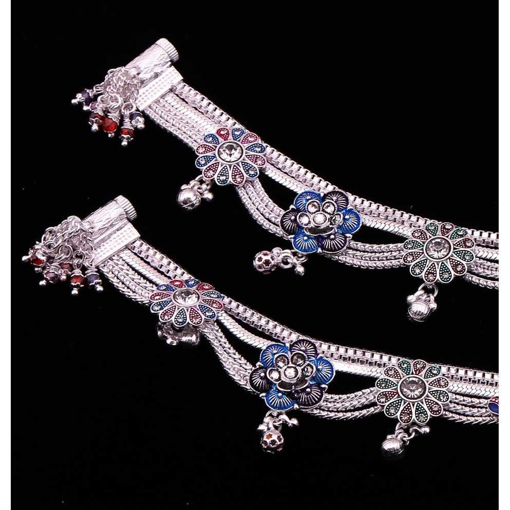 Antique 925 Silver Payal - Image 2