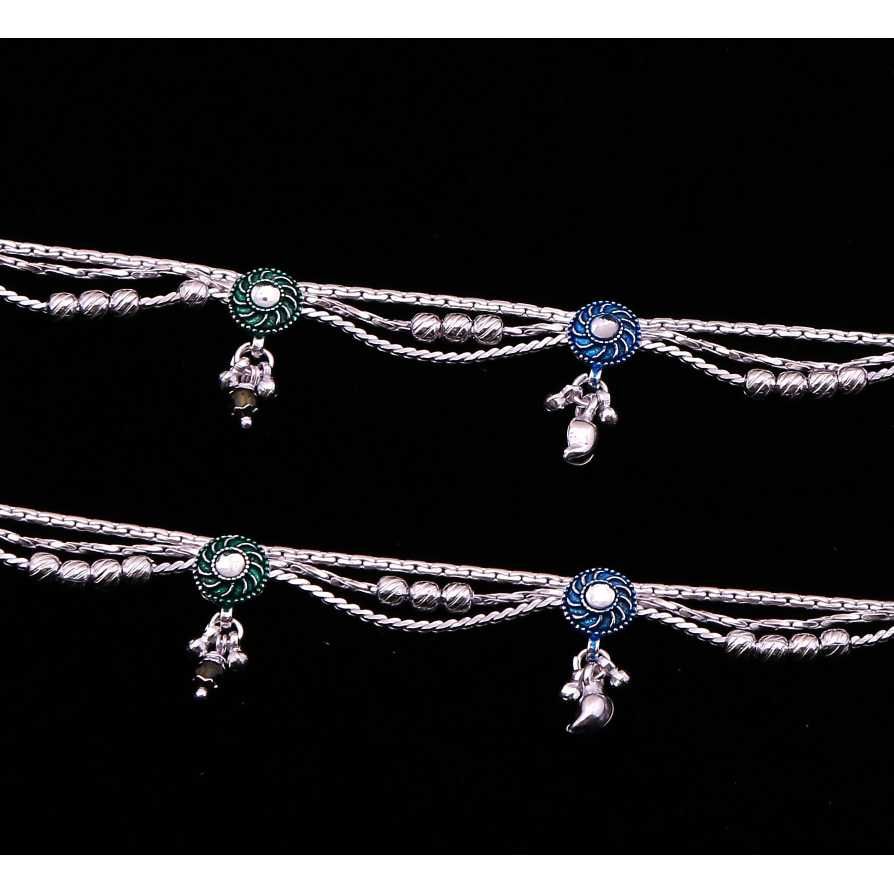 Modern 925 Silver Fancy Payal - Image 2