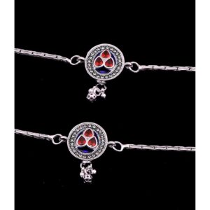 Single Chain Silver Fancy Payal